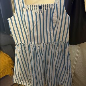 Old Navy Blue and White Striped Top